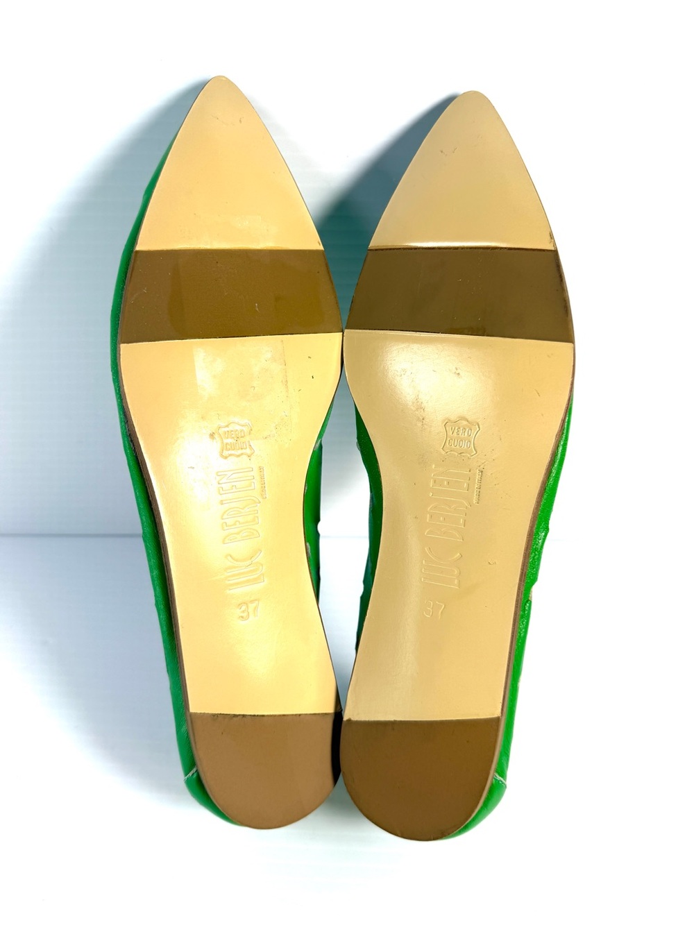 Green Perforated Slip-On Women's Loafers - Picture 9 of 12